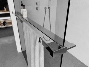 Mexen príslušenstvo, polička/držiak na uteráky pre sprchovú zástenu (max 140cm), chrómová, 800-02-01
