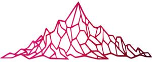 Polygonálny obraz na stenu skalnatý vrch - AKVOYD | SENTOP