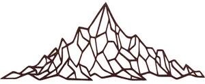Polygonálny obraz na stenu skalnatý vrch - AKVOYD | SENTOP