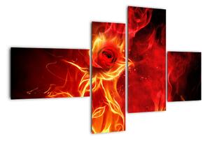 Oheň - abstraktný obraz (Obraz 110x70cm)