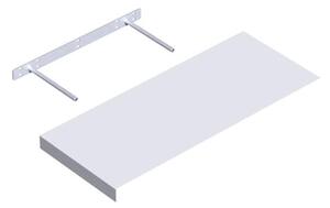 Domax, samonosná polica biela lesklá 60 x 24 cm