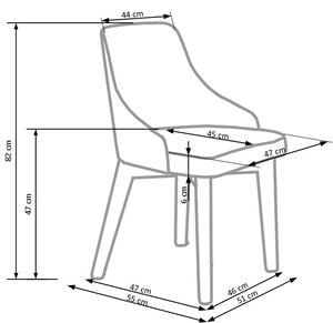Moderná jedálenská stolička H2009, sonoma / sivá