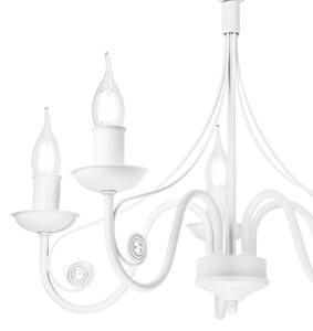 Luster na reťazi DONATO 5xE14/40W/230V biela