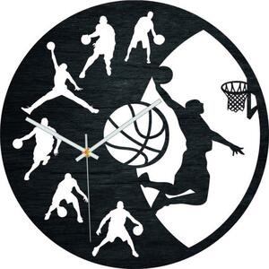 Drevené hodiny - Basketbal - Čierne aj farebné | SENTOP PR0449