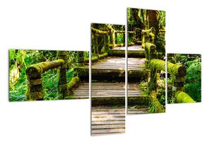 Schody v záhrade - obraz (Obraz 110x70cm)