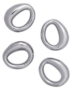 Krúžky na obrúsky Orrith Silver – set 4 ks