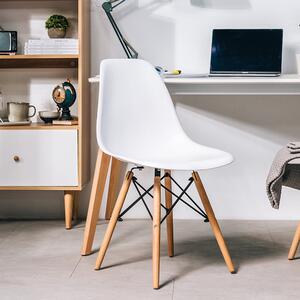 Jedálenská stolička BASIC biela - škandinávsky štýl
