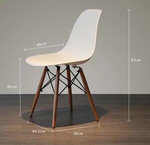 Jedálenská stolička BASIC biela - škandinávsky štýl