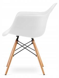 Jedálenská stolička WAVE biela - škandinávsky štýl