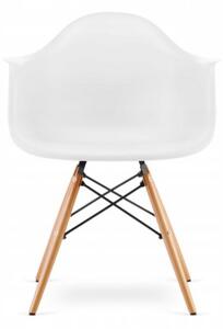 Jedálenská stolička WAVE biela - škandinávsky štýl