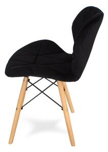 Jedálenská stolička SKY čierna- škandinávsky štýl