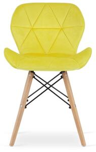 Jedálenská stolička SKY žltá - škandinávsky štýl