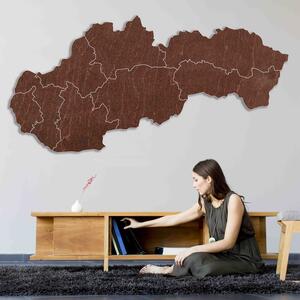 Drevená nástenná mapa Slovensko - 8 dielikov | SENTOP M001