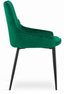 Zamatová stolička Berlin zelená