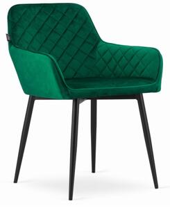 Zamatová stolička Amsterdam zelená