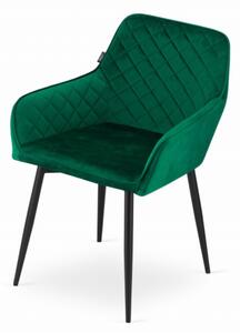 Zamatová stolička Amsterdam zelená
