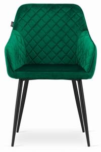 Zamatová stolička Budapest zelená