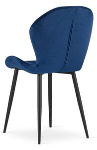 Zamatová stolička Barcelona modrá