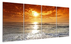Obraz piesočného pobrežia pri západe slnka (Obraz 160x80cm)