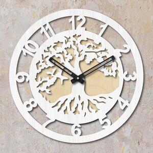 Drevené hodiny na stenu strom arabské čisla| SENTOP PR0364-A