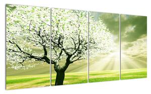Jarný strom - moderný obraz (Obraz 160x80cm)