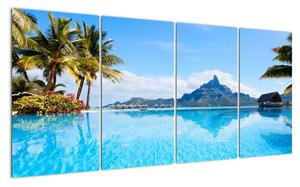 Moderný obraz - raj pri mori (Obraz 160x80cm)