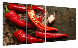Obraz - chilli papriky (Obraz 160x80cm)