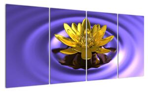 Obraz kvetu vo vode (Obraz 160x80cm)