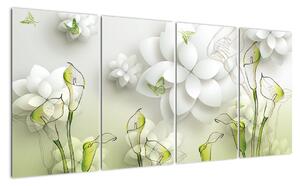 Moderný obraz - kvety (Obraz 160x80cm)