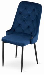 Zamatová stolička Dublin modrá