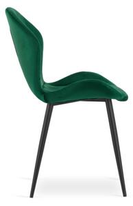 Zamatová stolička Barcelona zelená
