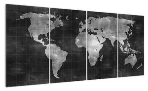 Obraz mapa sveta (Obraz 160x80cm)