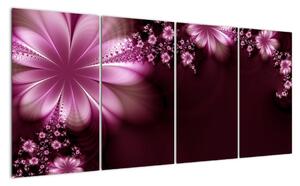 Abstraktné kvety - obraz (Obraz 160x80cm)
