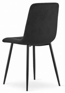 Zamatová stolička BEOGRAD čierna