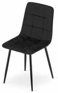 Zamatová stolička BEOGRAD čierna