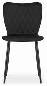 Zamatová stolička RIO čierna