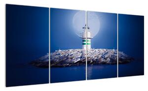 Maják na mori - obraz (Obraz 160x80cm)
