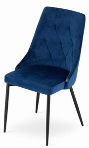Zamatová stolička Lima modrá