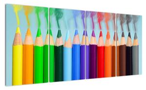 Obraz farebných pasteliek (Obraz 160x80cm)