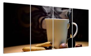 Obraz do kuchyne - šálku s kávou (Obraz 160x80cm)
