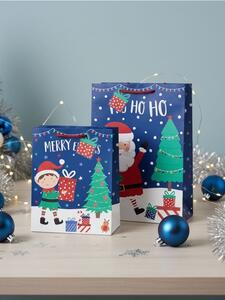 Sinsay - Vianočné darčekové tašky s motívom Santa Clausa, škriatkov a stromčeka 4 ks - viacfarebná