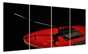 Obraz červené gitary (Obraz 160x80cm)