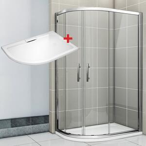 NATALI HARD 100x80 Clear Pravý Sprchovací kút asymetrický