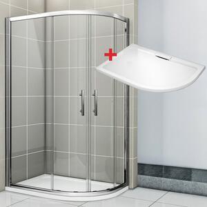 NATALI HARD 90x80 Clear Ľavý Sprchovací kút asymetrický