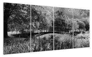 Čiernobiely most - obraz (Obraz 160x80cm)