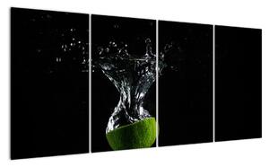 Obraz limetka vo vode (Obraz 160x80cm)