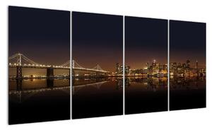 Obraz nočného mesta (Obraz 160x80cm)