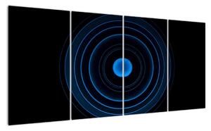 Modré kruhy - obraz (Obraz 160x80cm)