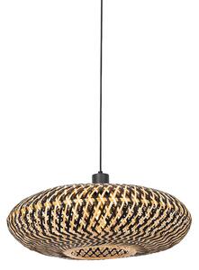 Orientálna závesná lampa čierna bambus 50 cm - Ostrava