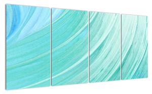 Zelenomodrý abstraktný obraz (Obraz 160x80cm)